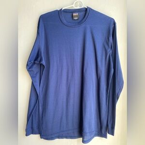 Patagonia Men’s L Capilene Base Layer Long Sleeve Shirt Navy Blue Made in USA